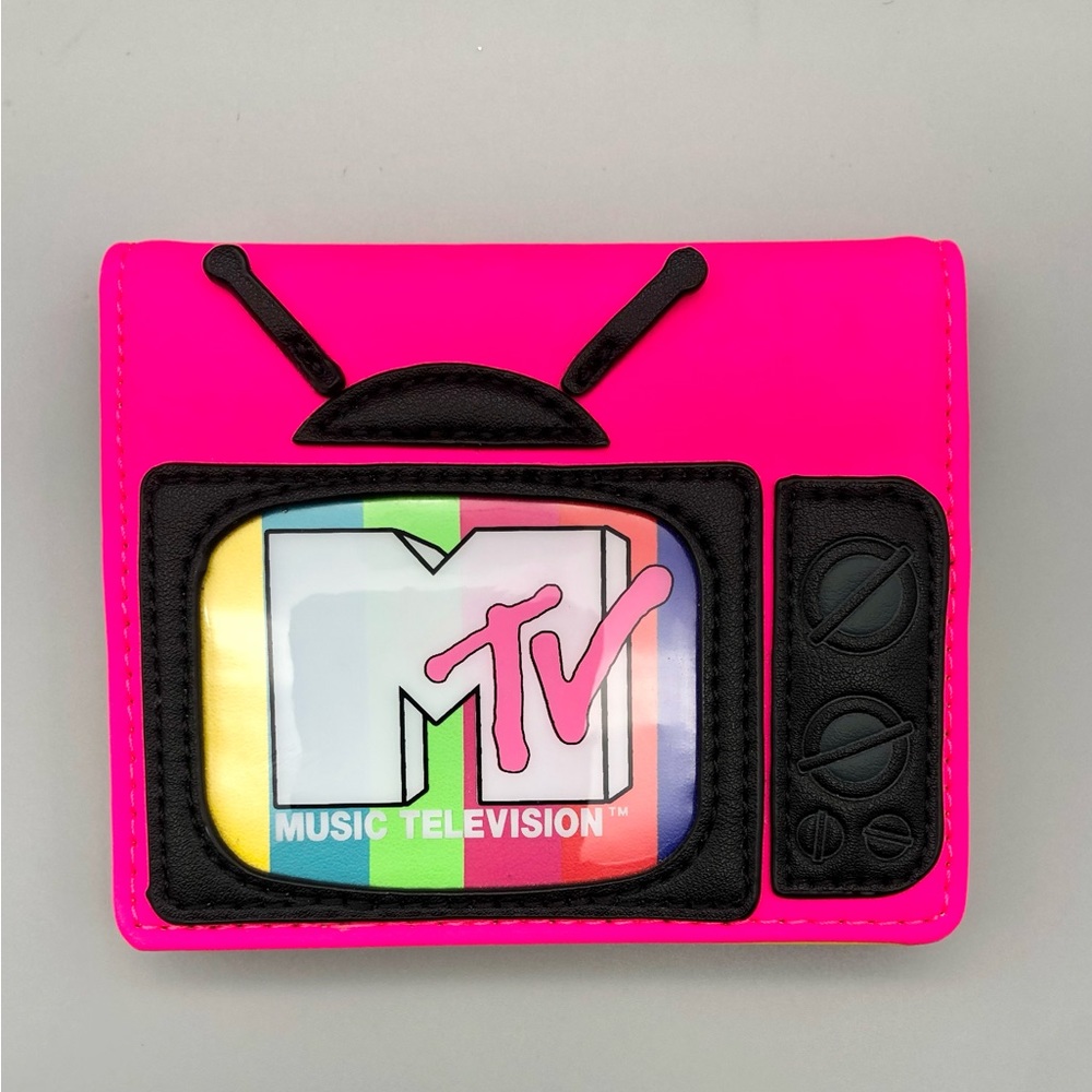 SOLD Loungefly x MTV Logo Neon Bi-Fold Wallet